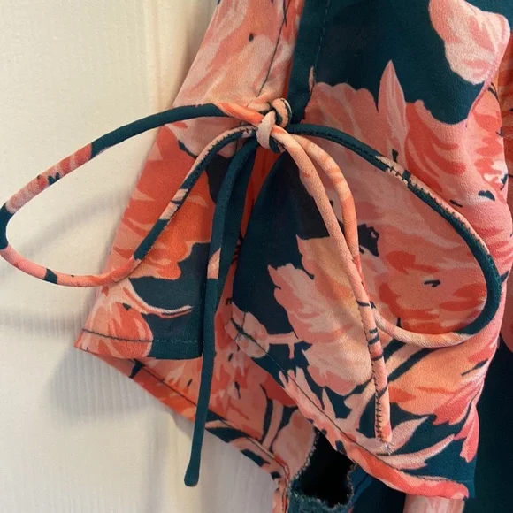 NWT JCREW Mercantile Green and Pink Floral Dress Sz 4 - Picture 4 of 4